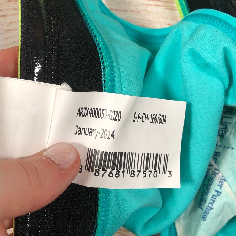 NWOT Roxy Neon Lime and Aqua Neoprene Surf Two-Piece Bikini Set - Picture 6 of 13